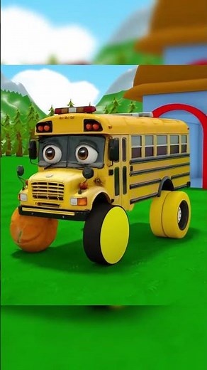 The school bus and its different wheels - Nursery rhymes