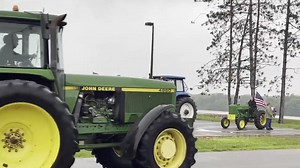 Drive your tractor to school! Wisconsin students at Wausau West High School celebrated their annual take your tractor to school day tradition. Check out some real classics in the line up! (📷 NBC15 Madison) | RFD-TV