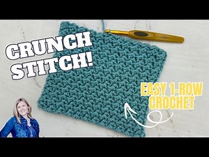 This Easy 1-Row Crochet Stitch Looks SO Good 🤩 | Crunch Stitch Tutorial