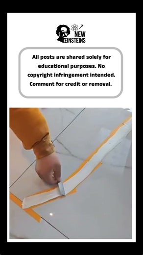 Sealing a crack on the tile using white paint 🎨