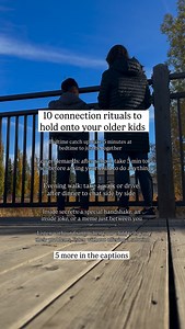 And why it matters 👇 Your older child wants to connect with you too, they just go about it in a different way than when they were a toddler. Connecting with an older child is the #1 way you can maintain your parenting influence over them. You NEED influence as your kids get older because they no longer HAVE to do what you say. They can get away with, or sneak, a lot more - so your older child actually needs to care what you think. If they don’t feel connected to you, they will not care what you