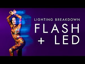 How to Blend Flash with Colored LED Light for Fashion Photography