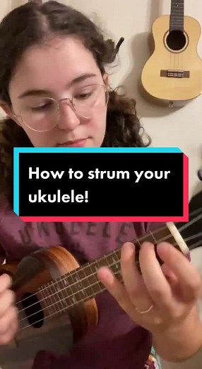 ✨HOW to strum your ukulele!✨ (@jiggywithviggy) #flightschoolchallenge #ukuele #ukelele #howto