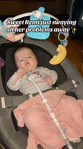 Sweet Remi just swaying all her problems away ✨•Click the link on our profile to learn more about Remi’s full Nicu journey •Amazon wishlist and mail box info are in the link in our bio aswell 📫📦•#NICU #moebiussyndrome #healthybaby #Gtube #trach #ventbaby #clubfoot #cleftpalate #socute #7monthsold #love #babyphotoshoot #Remirae | Remi Rae