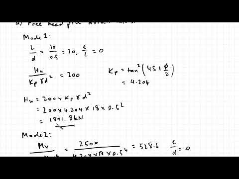 20.9 Lateral Deflection of Single Piles Example