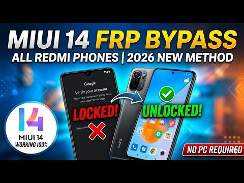 ​🔴 All Redmi/Poco/Xiaomi MIUI 14 FRP Bypass 2026 | New Method Without PC! 100% Working