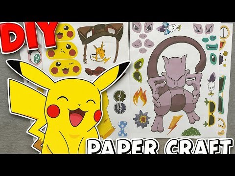 [Paper DIY] ASMR Sticker Book Pokémon Pikachu vs Enemies ⚡️