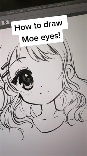 How to Draw Moe Style Eyes Tutorial