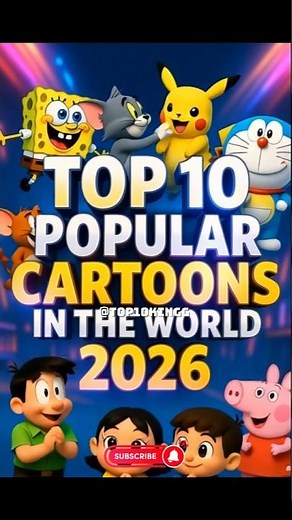 Top 10 Most Popular Cartoons in the World 2026 🌍 #shorts