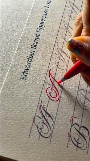 Master The Art Of Beautiful Writing With This Edwardian Script Worksheet