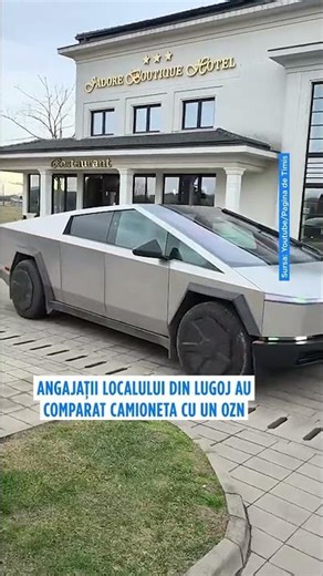 Șoferul unei Tesla Cybertruck, lăsat fără permis în Lugoj