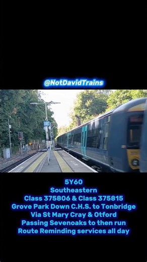 Southeastern Class 375 Passes Sevenoaks to Start Route Reminding Services #railway #train #shorts