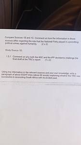 Questions on the Truth and Reconciliation Commission (TRC)Com... | Filo
