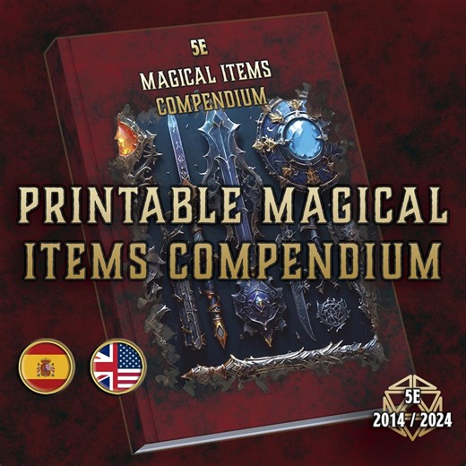 Dnd PHB Magic Item Compendium 5E | 2014 & 2024 | Digital Printable - Etsy