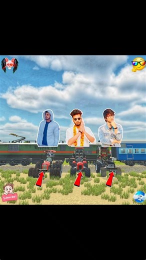 Kaun Sa Tractor Train Ko Rokega 😨🔥 | Indian vehicles simulator 3D #shorts #indianvechilesimulator3D