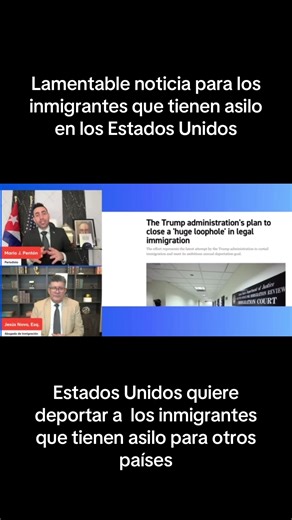 Lamentable noticia para todo el que tiene asilo en los Estados Unidos