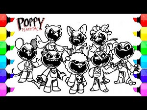Poppy Playtime Chapter 4 New Coloring Pages / How to Draw New NIGHTMARE CRITTERS / NCS
