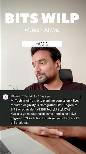 What qualification is required to be eligible for BITS, MTech AI/ML WILP?
