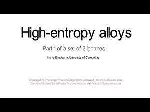 High-entropy alloys, Part 1
