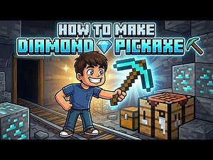How to Make a DIAMOND PICKAXE in Minecraft 💎⛏️