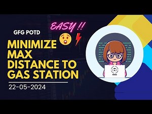 Minimize Max Distance to Gas Station - GFG POTD Solution in Just 15 mins!