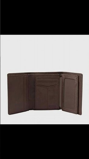 Fossil Men's Ingram Leather Trifold Wallet Showcase