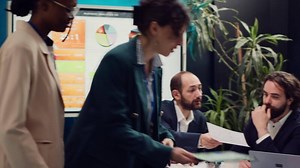 Business women shaking hands after signing a new partnership contract, start collaboration to expand enterprise globally. Forecast affiliates sharing tips to create a fruitful project. Camera A.