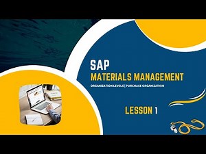 SAP | SAP Materials Management | Organization Levels | Purchase Organization | 01-2020 | #sap #sapmm