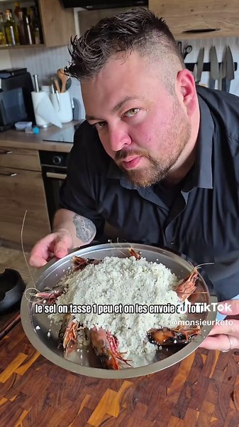 Recette de Gambas en Croûte de Sel