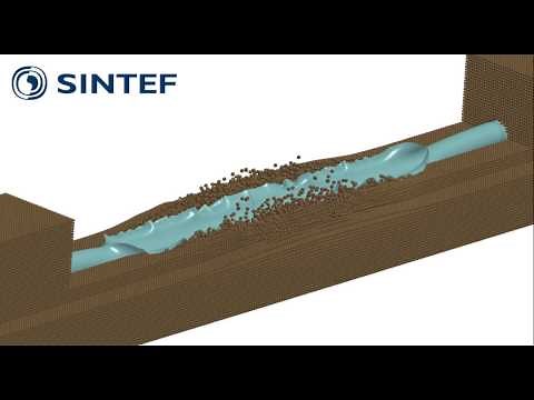 Visualization of a simulated running ductile fracture in a CO2 pipeline