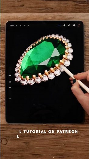 Emerald Ring Drawing in #procreate