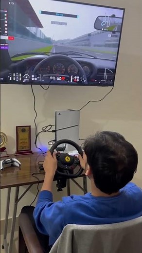 Thrustmaster T98 Ferrari 296 GTB Racing Wheel for PS5🔥😍 #gtracing#RacingWheel #Shorts #PS5Racing