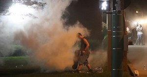 Springfield police use tear gas against crowd of protesters remaining from afternoon march