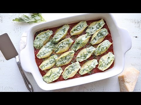 Spinach & Ricotta Stuffed Shells Recipe | The Inspired Home