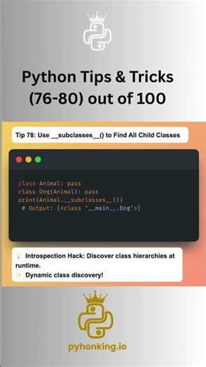 Python tips and tricks 76-80