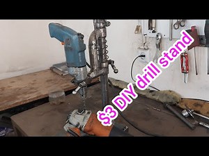 Tool making skills:cheap bench drill stand in no time 50year-old technical artistry amazes engineers