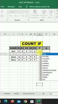 Count Attendance in Excel with ONE Formula! 🤯 #ShortsDESCRIPTION: