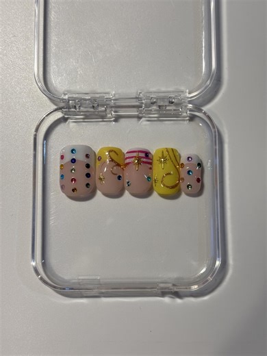 Rhinestone Circus Nails - Etsy