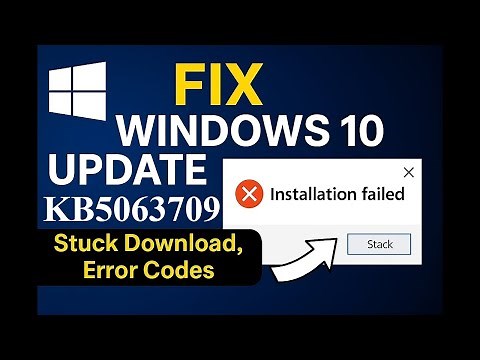 Fix Windows 10 Update KB5068781 Failed to Install | Stuck Download, Error Codes, and Fixes (2025)