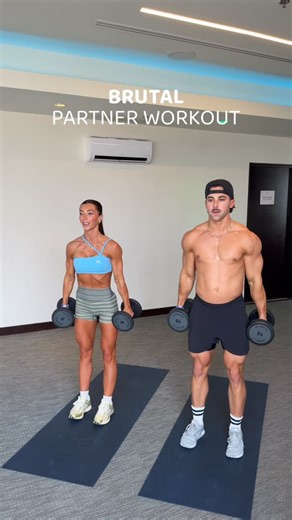 Aubrie Edgington on Instagram: "When your training partner shares your DNA 👊🏽 Save this workout for when you need a quick and killer full body workout Workout Details: • Narrow squat, hammer curl, front raise x10 • Half burpee, bent over row x10 • Pulse half squat x20 • Reverse Crunch x10 • Reverse Lunge, Curl, Press x10 (each side) • Narrow stance, double snatch x15 • Plank dumbbell pull through x 10 REPEAT 3X☠️ Let us know if you give it a go!"