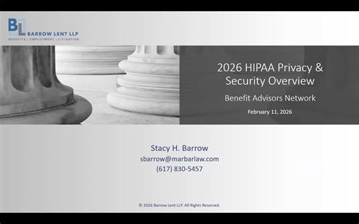 2026 HIPAA Privacy & Security Overview