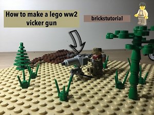 How to make a lego ww2 vickers gun / tutorial / brickstutorial
