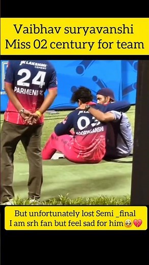 Vaibhav suryavanshi crying After lost Sami final from gt ipl2026 🥹💔
