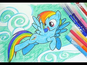MLP coloring book my little pony coloring pages for kids Rainbow dash