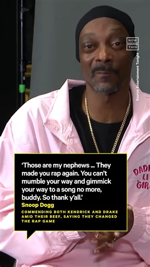 269K views · 764 reactions | Uncle Snoop has officially weighed in on the Kendrick Lamar and Drake beef  Do you agree or disagree? Is rap back? | NowThis | Facebook
