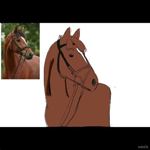 Horse speed paint #drawing #speeddrawing #horse #cute