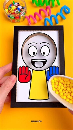 Poppy Playtime The Player Amazing Idea Pinball Cardboard Game💖 Simple Paper Game #poppyplaytime