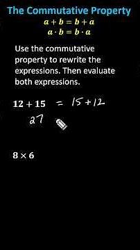 The Commutative Property of Addition and Multiplication #math #maths