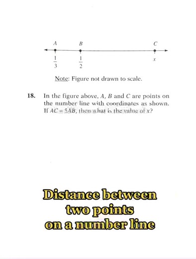 Distance between two points on a number line #SAT #tiktokmath #act #gre #gmat #school #learnontiktok #testprep #mathtrick #learnontiktok #fyp #mathhelp #satexam #actexam #study #highschool #ivyleaguebound