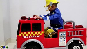BIGGEST Fireman Sam Toy Collection Ever Giant Surprise Egg Opening Fire Engine Truck Ckn To